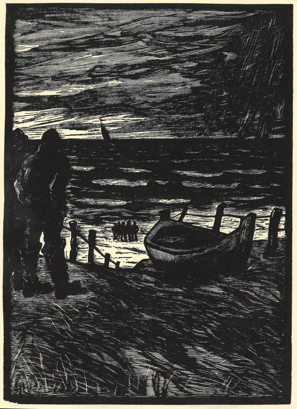 1859-Reinhold Hoberg - Mare agitato